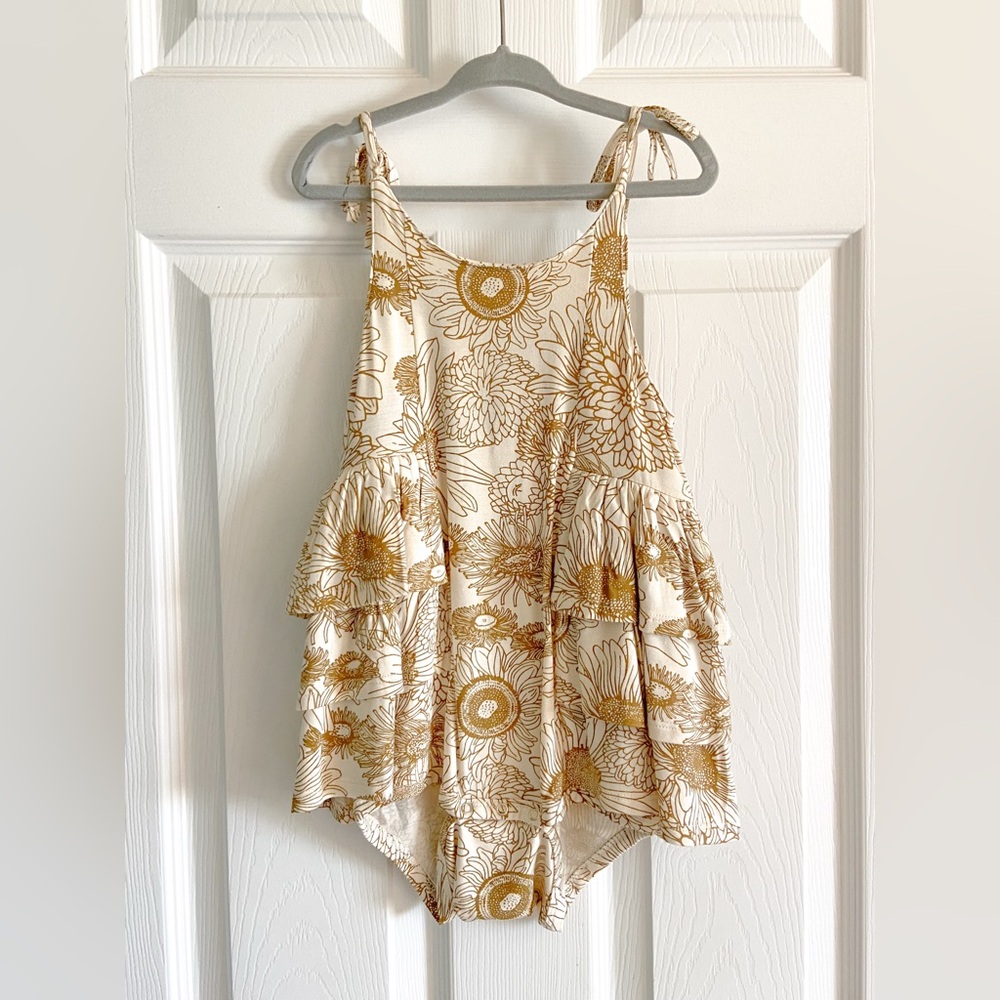 Kate Quinn “Fennel Sunflower” Triple Ruffle Ballerina